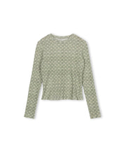 Load image into Gallery viewer, J FLORAL PRINTED RIBBED TEE
