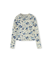 Load image into Gallery viewer, J FLORAL PRINTED RIBBED TEE

