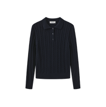 Load image into Gallery viewer, J CABLE KNIT POLO SWEATER
