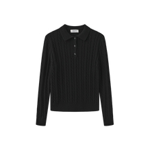 Load image into Gallery viewer, J CABLE KNIT POLO SWEATER
