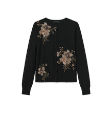 Load image into Gallery viewer, J FLOWER EMBROIDERED HEM CARDIGAN

