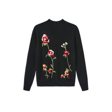 Load image into Gallery viewer, J FLORAL MOCK KNIT SWEATER
