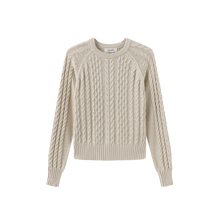 Load image into Gallery viewer, J CABLE KNIT RIBBED SWEATER
