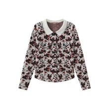 Load image into Gallery viewer, J COLLARED PRINTED KNIT CARDIGAN
