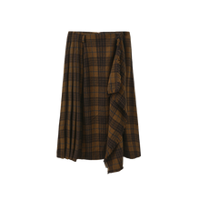 Load image into Gallery viewer, J PLAID WRAP BELTED SKIRT
