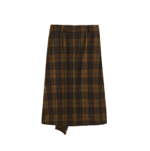 Load image into Gallery viewer, J PLAID WRAP BELTED SKIRT
