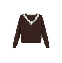 Load image into Gallery viewer, J V NECK KNIT SWEATER
