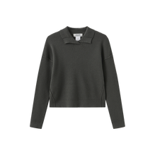 Load image into Gallery viewer, J COLLARED RIBBED KNIT TOP
