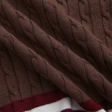 Load image into Gallery viewer, J CABLE KNIT TRIMMING SWEATER
