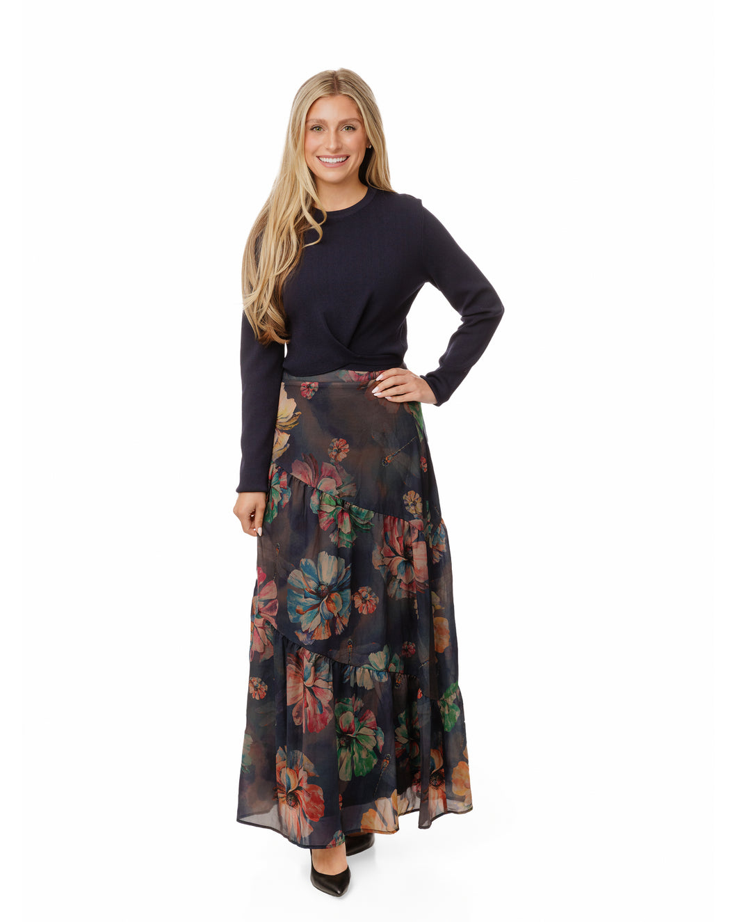 LU POLISH KNIT TIE TOP