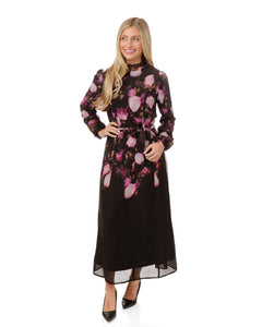 LU FLORAL CHIFFON DRESS
