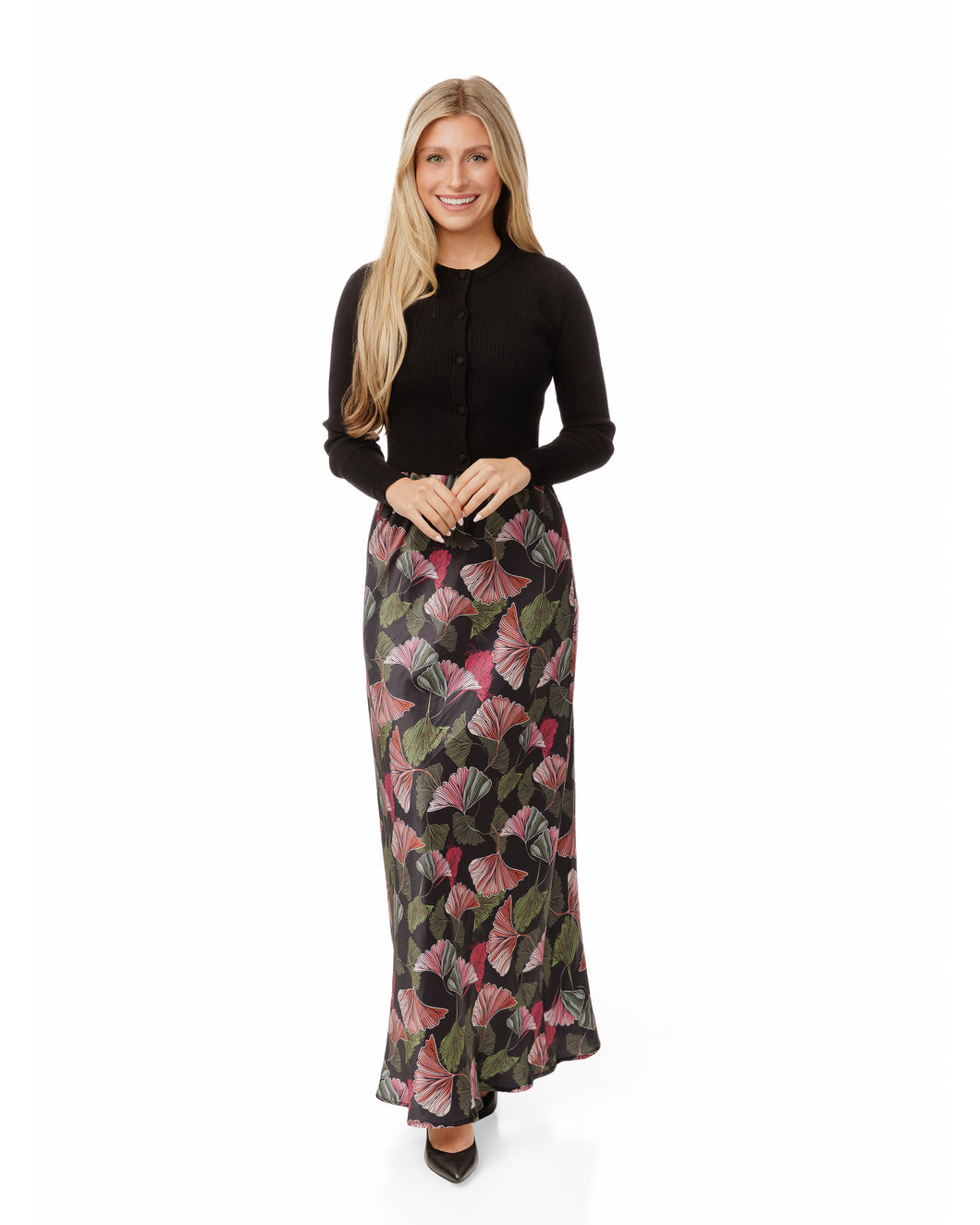 LU PRINTED SILK JUMPER