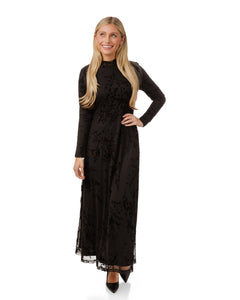 LU CUT VELVET DRESS