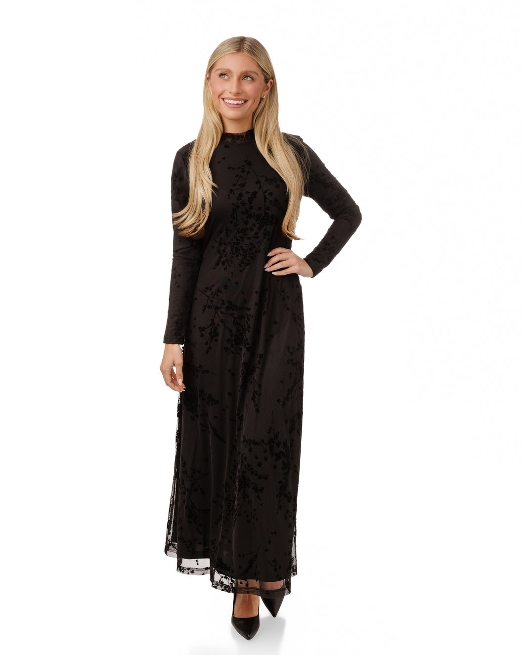 LU CUT VELVET DRESS