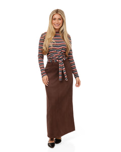 LU STRIPED TIE TOP