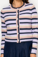 Load image into Gallery viewer, YAL MULTI STRIPE CROP CARDI
