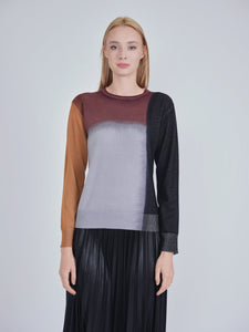 YAL ABSTRACT COLORBLOCK SWEATER - Tops