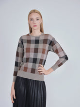 Load image into Gallery viewer, YAL CHECK BOX DETAIL SWEATER - Tops
