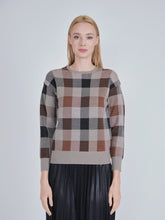 Load image into Gallery viewer, YAL CHECK BOX DETAIL SWEATER - Tops
