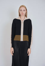 Load image into Gallery viewer, YAL COLORBLOCK ZIP UP CARDIGAN - Tops
