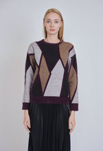 Load image into Gallery viewer, YAL DIAMOND DETAIL FURRY SWEATER - Tops
