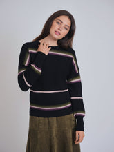 Load image into Gallery viewer, YAL MULTI COLOR STRIPE DROP SHOULDER SWTR - Tops

