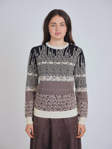 YAL MULTI PRINT SHIMMER SWEATER - Tops