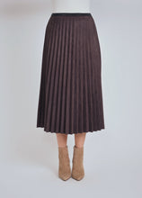 Load image into Gallery viewer, YAL PLEATED SUEDE MIDI SKIRT - Skirts
