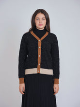 Load image into Gallery viewer, YAL SPOTTED KNIT V NECK CARDI - Tops
