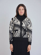 Load image into Gallery viewer, YAL V NECK SHIMMER SWIRL SWEATER - Tops
