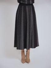 Load image into Gallery viewer, YAL VERTICAL MULTI SHIMMER STRIPE SKIRT - Skirts
