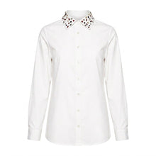 Load image into Gallery viewer, LI COLORFUL RHINESTONE COLLAR BLOUSE
