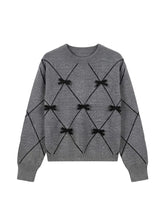 Load image into Gallery viewer, EL BOW ARGYLE KNIT
