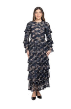 Load image into Gallery viewer, IV PRINTED MESH LAYERED SIMCHA DRESS
