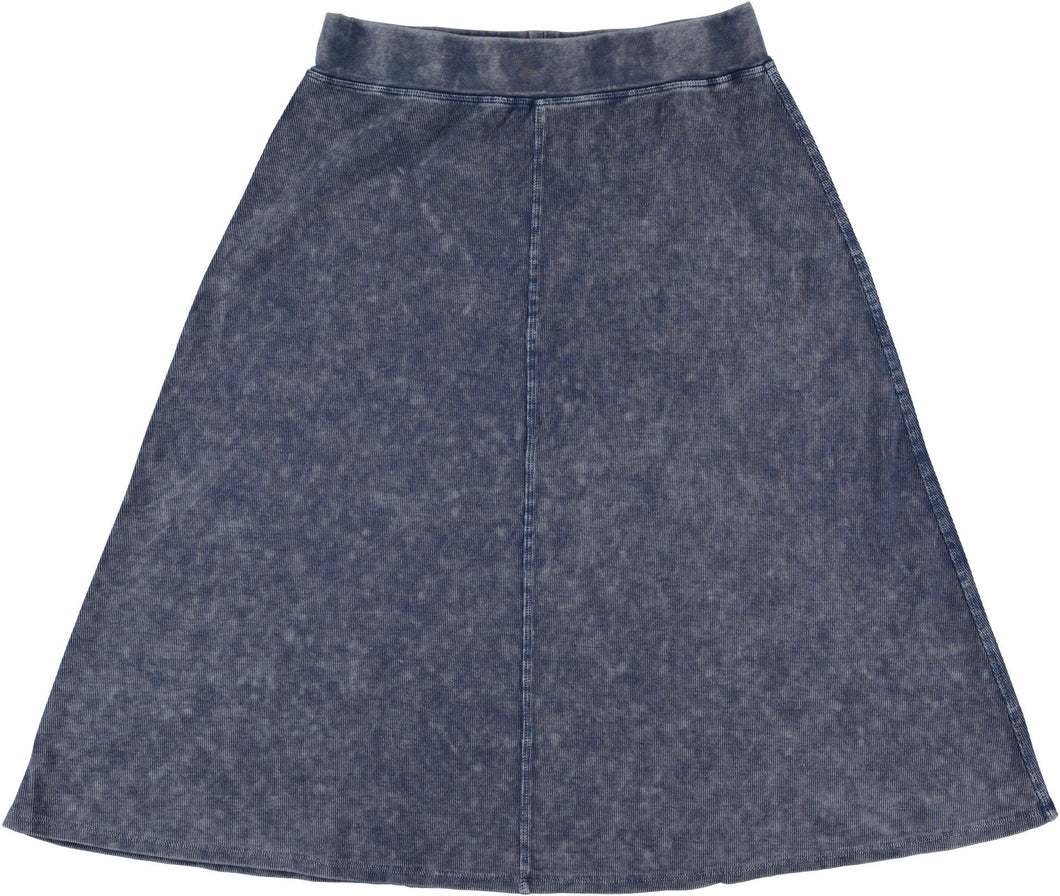 BGDK LADIES RIBBED STONE WASH SKIRT 25