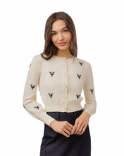 Load image into Gallery viewer, LU IVORY KNIT CARDIGAN WITH EMBROIDERY

