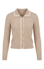 Load image into Gallery viewer, IV SCALOP EDGE WIDE RIB BUTTON DOWN CARDIGAN
