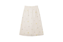 Load image into Gallery viewer, LI A LINE SKIRT WITH EMBROIDERED FLOWERS

