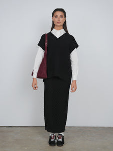 TG STRAIGHT KNIT MAXI SKIRT