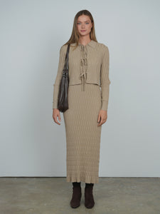 TG METALLIC KNIT DRESS