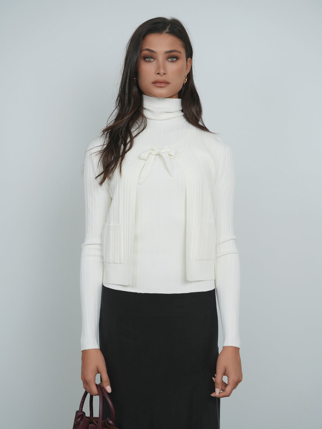 TG LUXE TIE CARDI