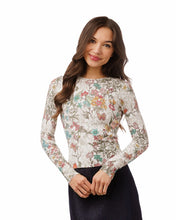 Load image into Gallery viewer, LU PRINTED FLORAL CABLE KNIT
