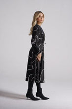 Load image into Gallery viewer, IV DRAWSTRING WAIST DRESS W RANDOM SCRIBBLES - DRESSES
