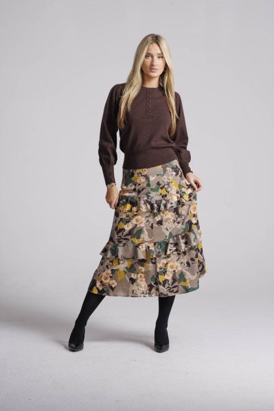 IV PRINT SKIRT WITH SMALL LAYERS - SKIRTS