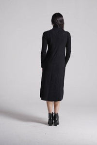 IV SUPER SOFT VEST STYLE TURTLENECK DRESS - DRESSES