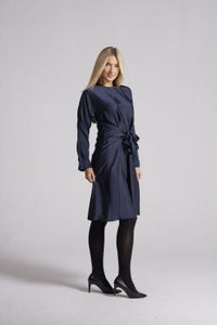 IV WRAP TIE SKIRT DOLMAN SLEEVE DRESS - DRESSES