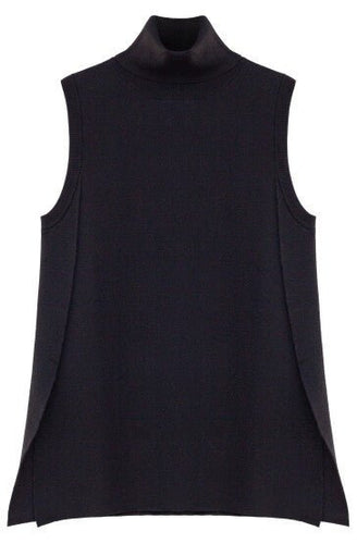 J AMAN KNIT TURTLENECK VEST - TOPS