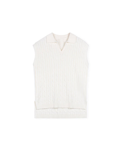 J AMERD KNIT VEST - TOPS