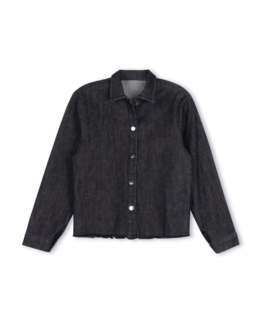 J ARBOR - DENIM BUTTON DOWN TIE BLOUSE - TOPS