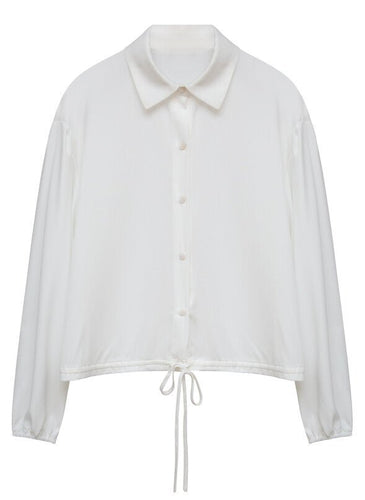 J COLLARED BUTTON DOWN BLOUSE - Top